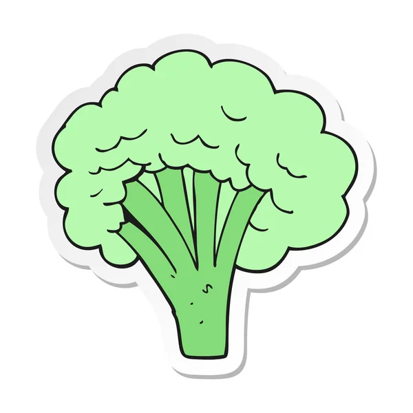 Etiqueta de um brócolis de desenho animado — Vetor de Stock