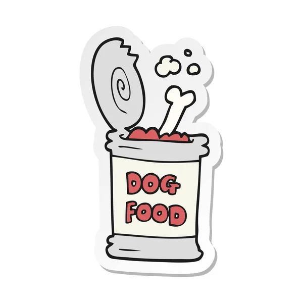 Sticker of a cartoon dog food — Stock Vector