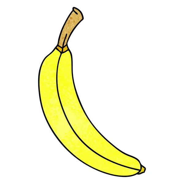 Mão Desenhada Peculiar Cartoon Banana — Vetor de Stock