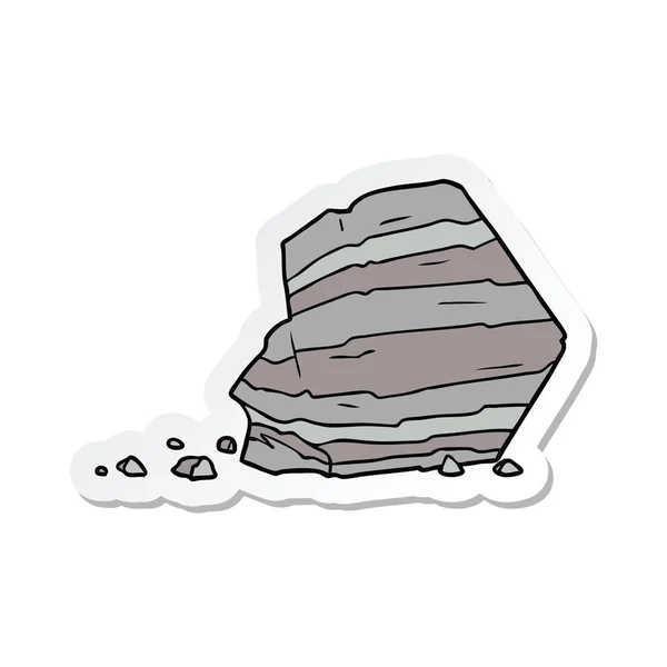 Pegatina de una gran roca de dibujos animados — Vector de stock