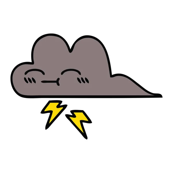 风暴云的可爱的漫画 — 图库矢量图片