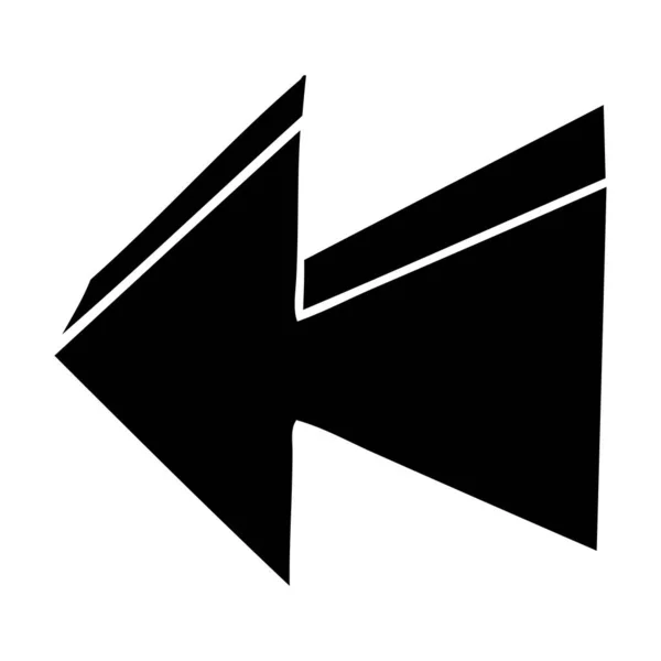 Bizarre flèche de symbole plat — Image vectorielle