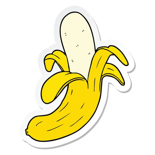 Pegatina Plátano Dibujos Animados — Vector de stock