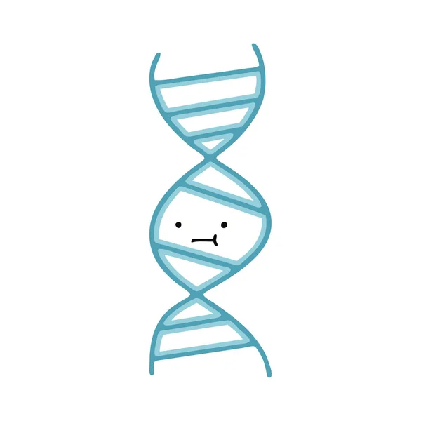 Плоский цвет ретро-мультяшной ДНК — стоковый вектор