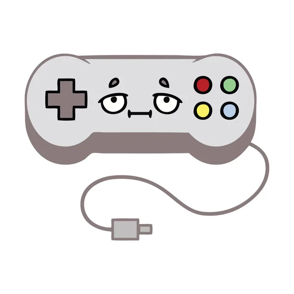 Lindo juego de dibujos animados controlador — Vector de stock