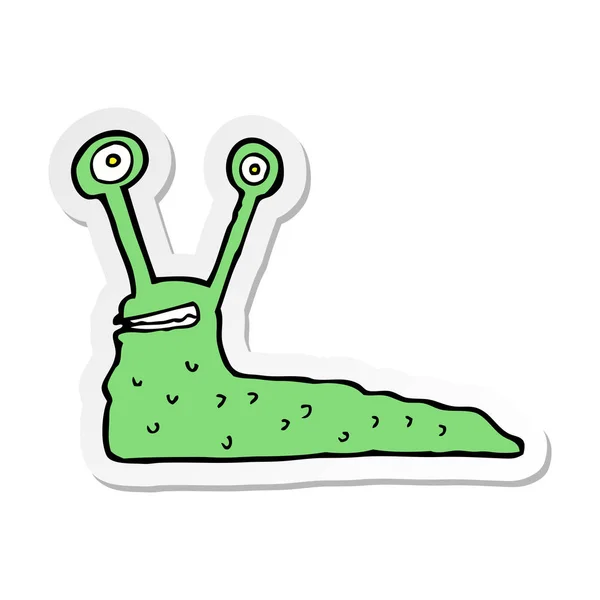 Sticker Cartoon Slug — Stock Vector