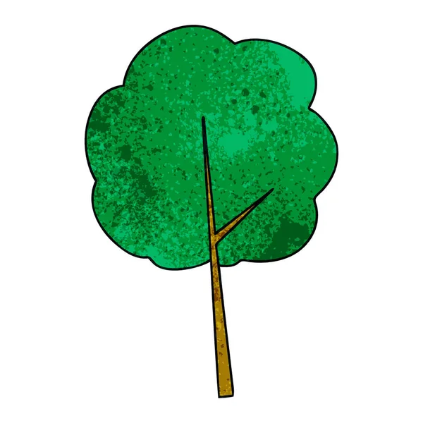 Skurrile handgezeichnete Cartoon-Baum — Stockvektor