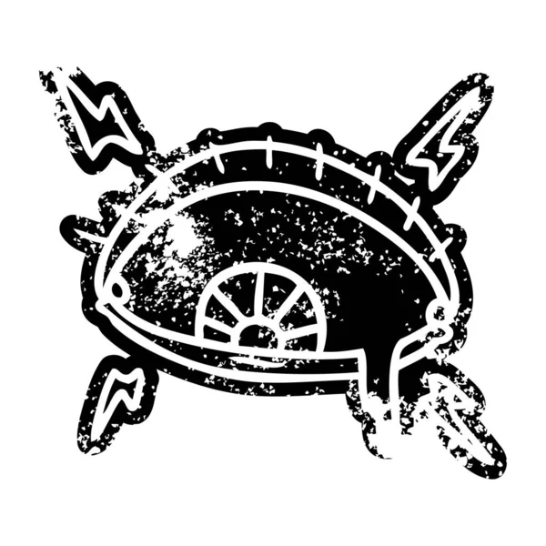 Grunge-Ikone zeichnet wütendes Auge — Stockvektor