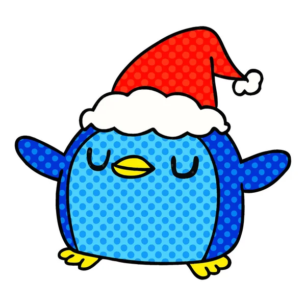 Різдвяний мультфільм про пінгвіна Гаваї — стоковий вектор