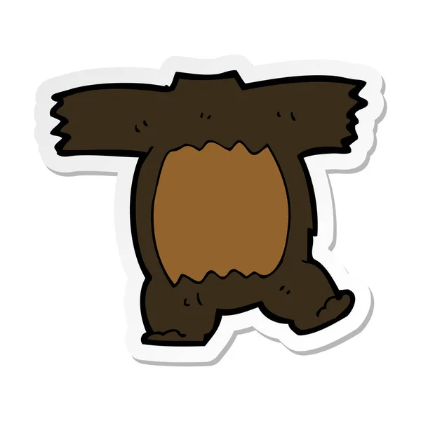 Etiqueta de um corpo de urso preto dos desenhos animados (misturar e combinar desenhos animados ) — Vetor de Stock