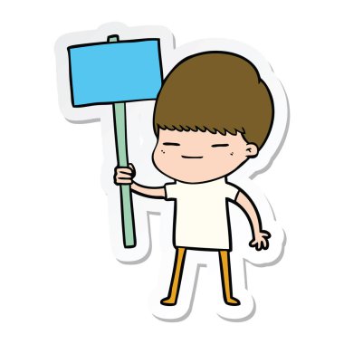 bir çizgi film kendini beğenmiş çocuk etiket