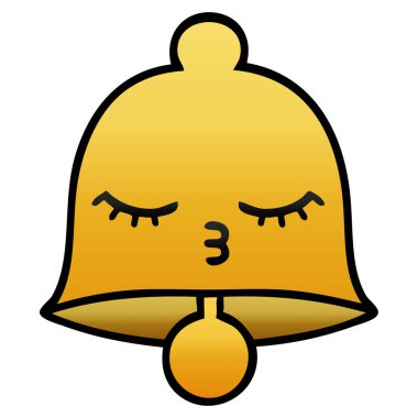 Degrade gölgeli karikatür çan