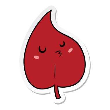 etiket bir çizgi film sonbahar yaprak