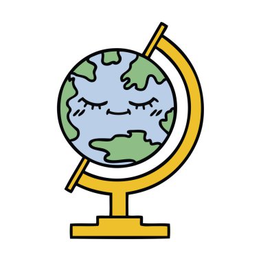 sevimli çizgi küre Dünya