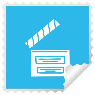 etiket çizgi film yönetmen clapper peeling Meydanı