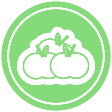 elma dairesel simgesi simgesi yığını