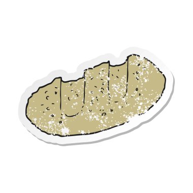 bir çizgi film ekmek Retro sıkıntılı etiket