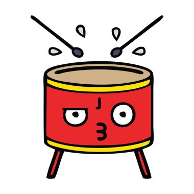 sevimli çizgi davul