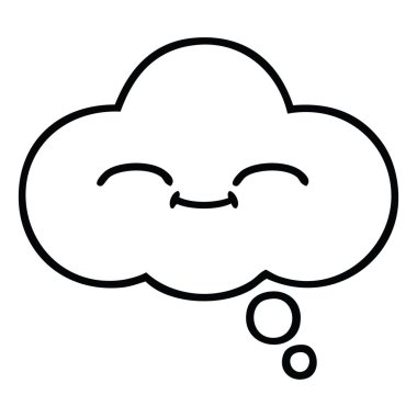 bir düşünce balonu çizim karikatür