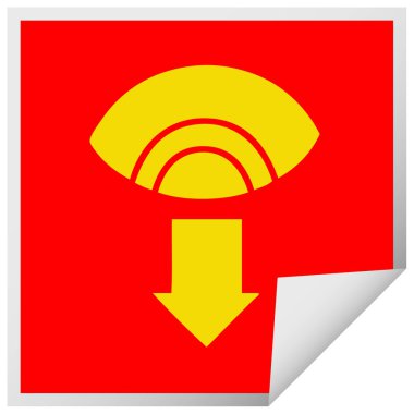 etiket karikatür aşağı dönük bir göz peeling Meydanı