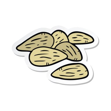 etiket bir karikatür badem