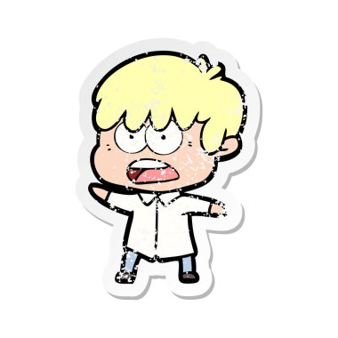 bir endişe çizgi film çocuk sıkıntılı etiket