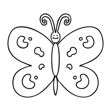 ilginç çizim karikatür kelebek