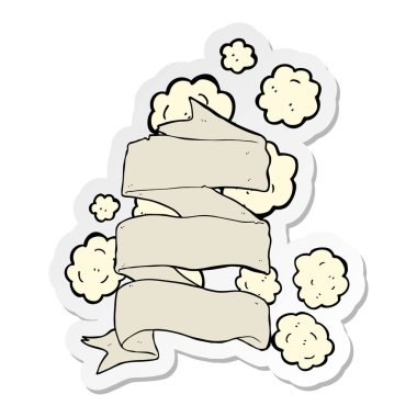 etiket bir çizgi film eski kaydırma Banner