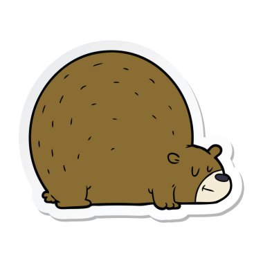 bir çizgi film ayının etiket