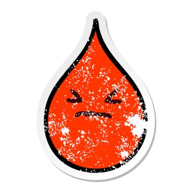 ilginç bir el sıkıntılı etiket çizgi film duygusal bloo çizilmiş