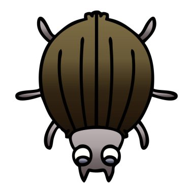 ilginç degrade gölgeli karikatür böceği