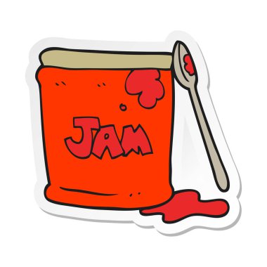 etiket, bir çizgi film reçel kavanozu