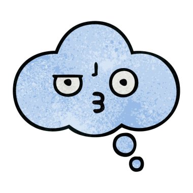 Retro grunge doku karikatür kabarcık sanıyordum