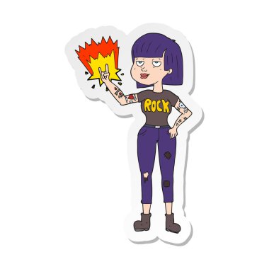 bir çizgi film kaya kız etiketi