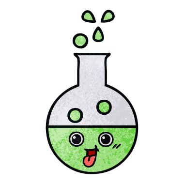 Retro grunge doku çizgi film tüp