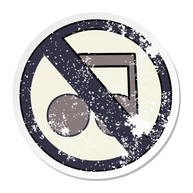 sevimli çizgi sıkıntılı etiket yok müzik işareti izin.