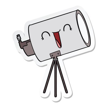 çizgi film teleskop ile yüz plakası