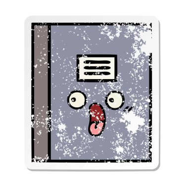 sevimli çizgi Notebook sıkıntılı etiket