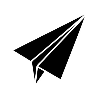 düz bir kağıt uçak sembolü