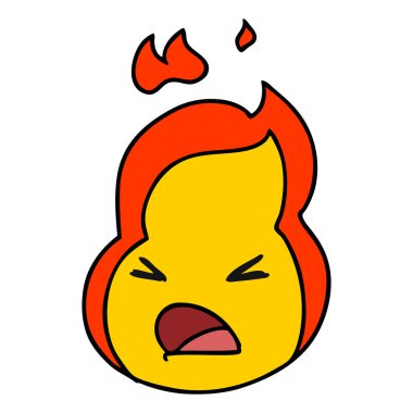 çizgi film kawaii şirin ateş etmek