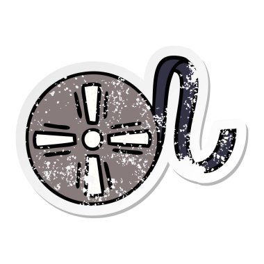 sevimli çizgi film bant sıkıntılı etiket