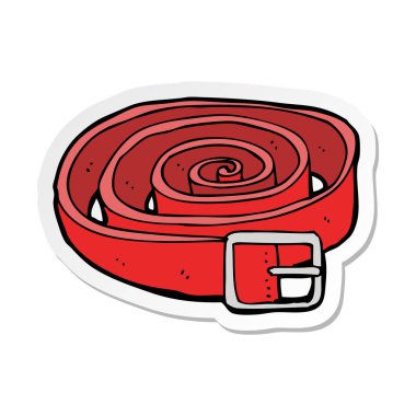 bir çizgi film deri kemer etiket