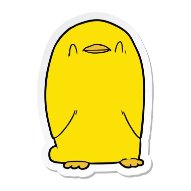 bir karikatür kuş Sticker