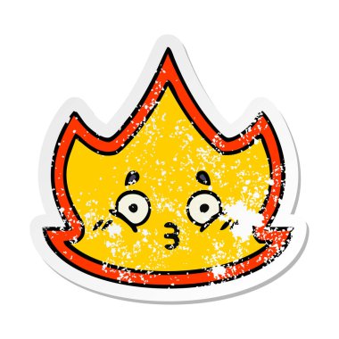 sevimli çizgi ateş sıkıntılı etiket