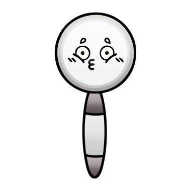 Degrade gölgeli karikatür Büyüteç