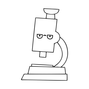 Çizim karikatür bir mikroskop