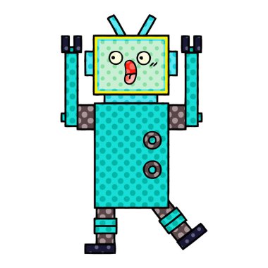 çizgi roman tarzı çizgi film robot