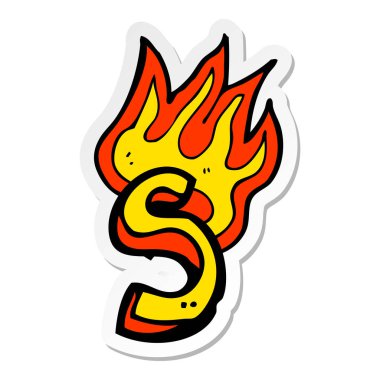 etiket bir karikatür yanan mektup