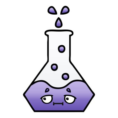 bilim bir beher gradyan gölgeli karikatür