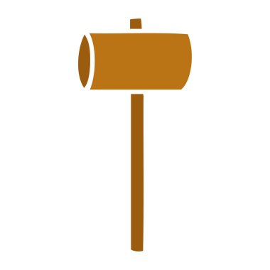 bir çekiç karikatür doodle